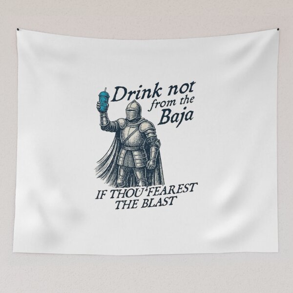 Item preview, Baja Blast Knight Medieval Meme designed and sold by roartusa.