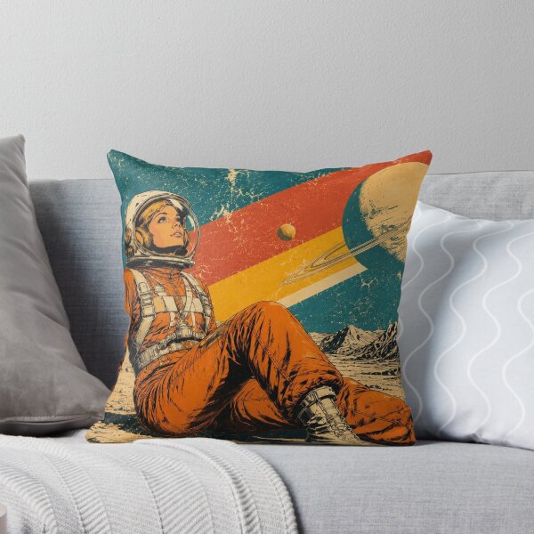 Item preview, Retro Astronaut Saturn Space Poster designed and sold by NordenPosters.