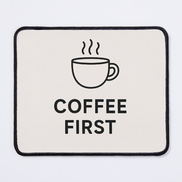 Item preview, Coffee First Minimalist Line Art Coffee Mug Quote designed and sold by VibeShift Studio.