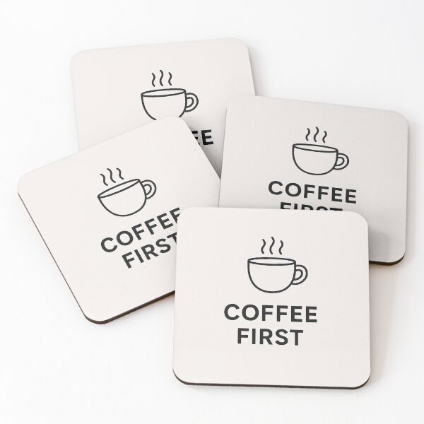 Item preview, Coffee First Minimalist Line Art Coffee Mug Quote designed and sold by VibeShift Studio.
