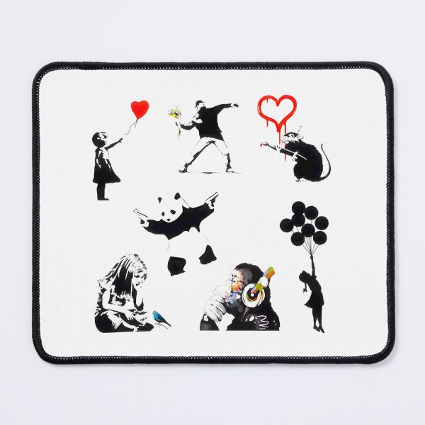 Item preview, Street Art Collection: Heart Balloon, Panda, Rat, Girl ⭐⭐⭐⭐⭐ designed and sold by kuzumia.