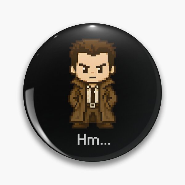 Item preview, Pixel Attitude Detective Hmm Text - Funny Retro Gamer Quote Design designed and sold by SlightlyUnreal.