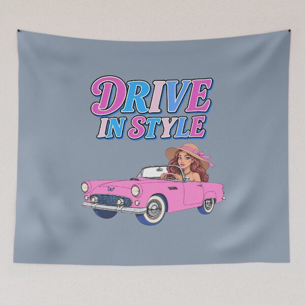 Item preview, Drive in Style Pink Vintage Convertible designed and sold by Aimetoi.