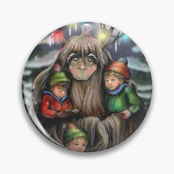 Item preview, Yeti met kerstlichtjes en drie kinderen designed and sold by SaskiaFranken.