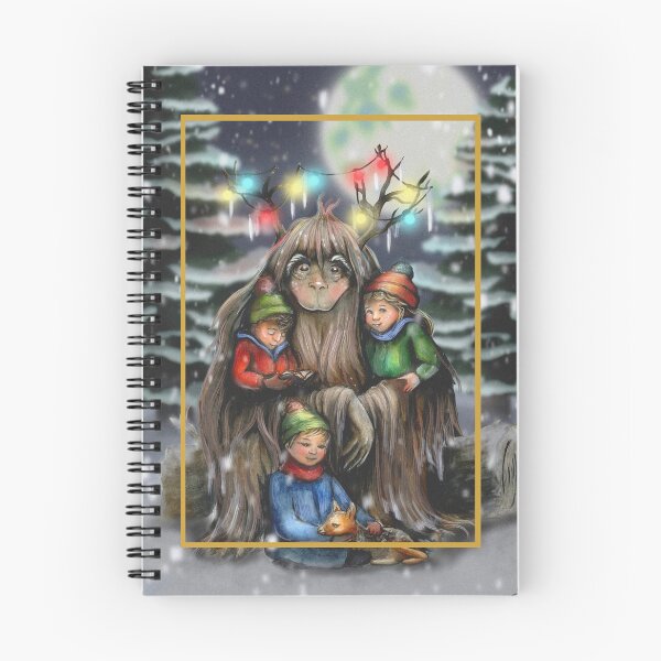 Item preview, Yeti met kerstlichtjes en drie kinderen designed and sold by SaskiaFranken.