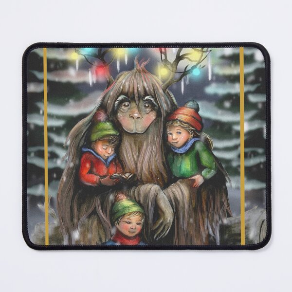Item preview, Yeti met kerstlichtjes en drie kinderen designed and sold by SaskiaFranken.