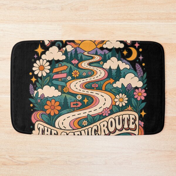 Item preview, My Mind Took the Scenic Route Retro ADHD Nature Art designed and sold by Tharaazu.