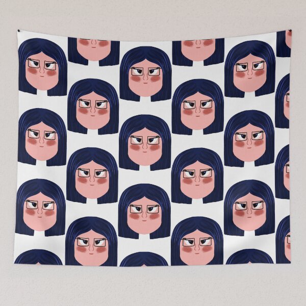 Item preview, Woman In Glasses Cartoon Funny Angry Female Avatar Art designed and sold by FiaARTROOMa.