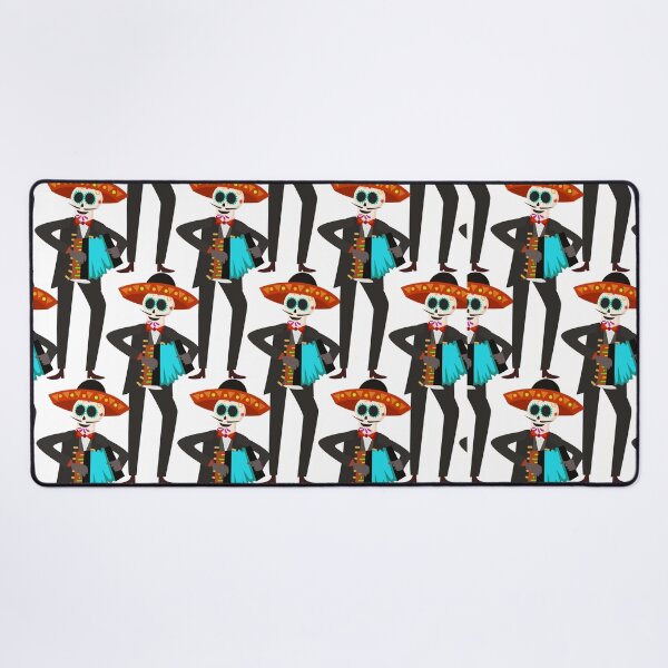 Item preview, Dia de los Muertos Accordion Skeleton Mariachi Pattern designed and sold by manojbalan1968.