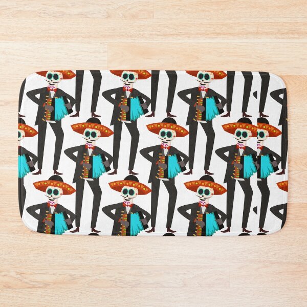 Item preview, Dia de los Muertos Accordion Skeleton Mariachi Pattern designed and sold by NAMASTHE WORLD.
