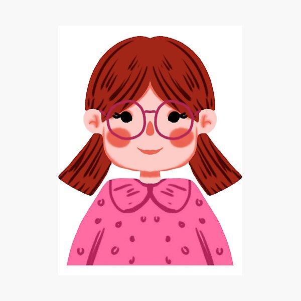 Item preview, Cute Little Girl Cartoon Sweet Red Hair Pigtails Design designed and sold by FiaARTROOMa.