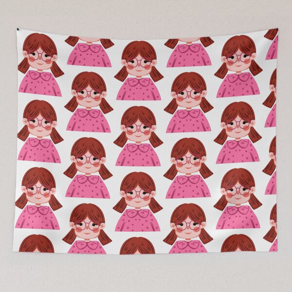 Item preview, Cute Little Girl Cartoon Sweet Red Hair Pigtails Design designed and sold by FiaARTROOMa.