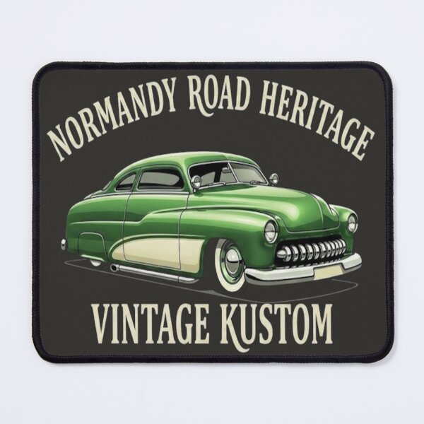 Item preview, 1951 Mercury Custom Vintage Kustom Car Retro Americana Art designed and sold by Normandy Road Heritage™ - Vintage Garage Art.