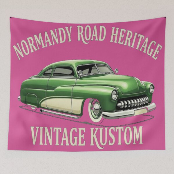 Item preview, 1951 Mercury Custom Vintage Kustom Car Retro Americana Art designed and sold by Normandy Road Heritage.