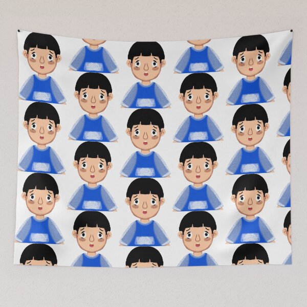 Item preview, Sad Boy Cartoon Emotional Melancholy Cute Child Art designed and sold by FiaARTROOMa.
