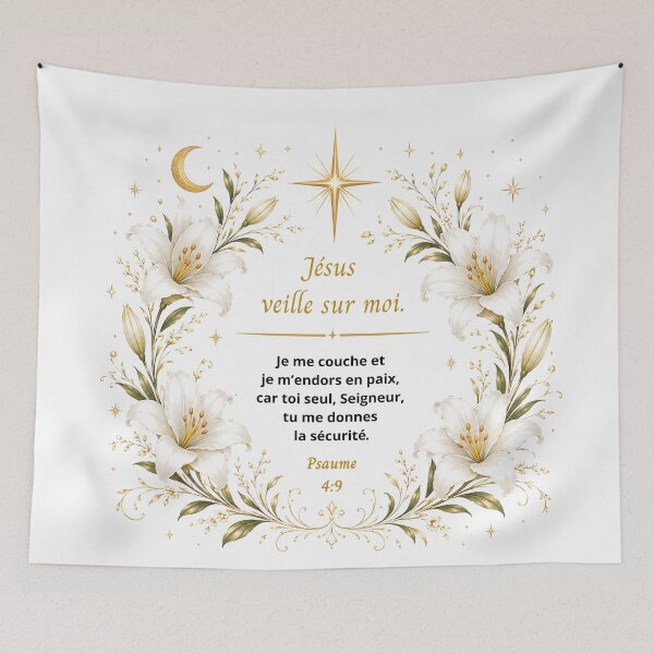 Item preview, Jesus watches over me – Psalm 4:9 | Peace, Protection & Sleep designed and sold by Herami.