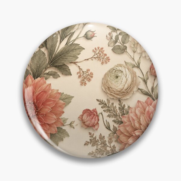 Item preview, Vintage Dahlia Garden – Cottagecore Botanical Floral Pattern Art Print – Blush Rose Decor designed and sold by @SHINTOSARTSTORE.