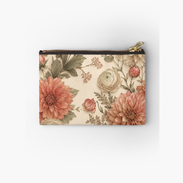 Item preview, Vintage Dahlia Garden – Cottagecore Botanical Floral Pattern Art Print – Blush Rose Decor designed and sold by @SHINTOSARTSTORE.
