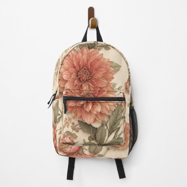 Item preview, Vintage Dahlia Garden – Cottagecore Botanical Floral Pattern Art Print – Blush Rose Decor designed and sold by @SHINTOSARTSTORE.