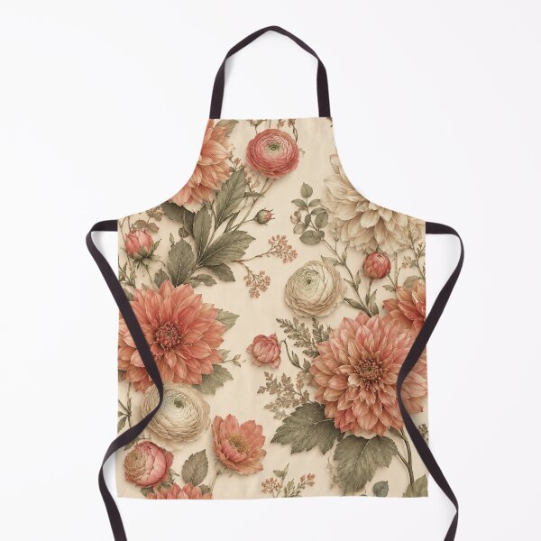 Item preview, Vintage Dahlia Garden – Cottagecore Botanical Floral Pattern Art Print – Blush Rose Decor designed and sold by @SHINTOSARTSTORE.