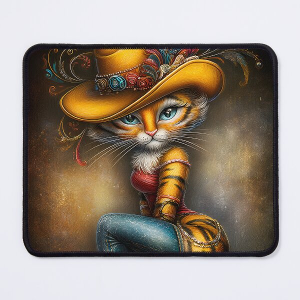 Item preview, Stylish Cat in Cowboy Outfit with Hat and Boots designed and sold by Artessie.