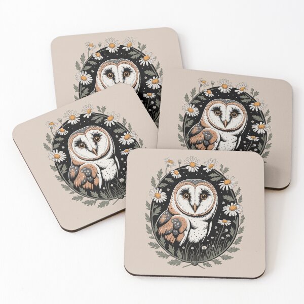 Item preview, Barn Owl Wildflower Meadow Vintage Illustration designed and sold by NuvoraNest.