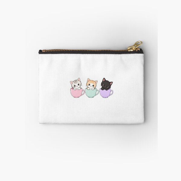 Item preview, Cute Kittens in Pastel Teacups Kawaii Cat Lover Gift Cute Cat Illustration designed and sold by Meenova Art.