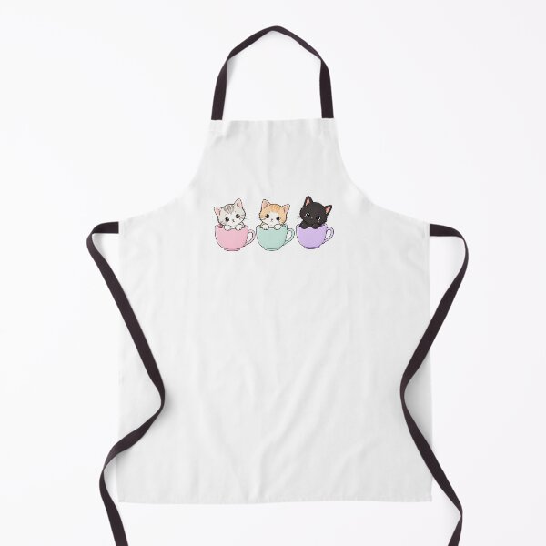 Item preview, Cute Kittens in Pastel Teacups Kawaii Cat Lover Gift Cute Cat Illustration designed and sold by Meenova Art.