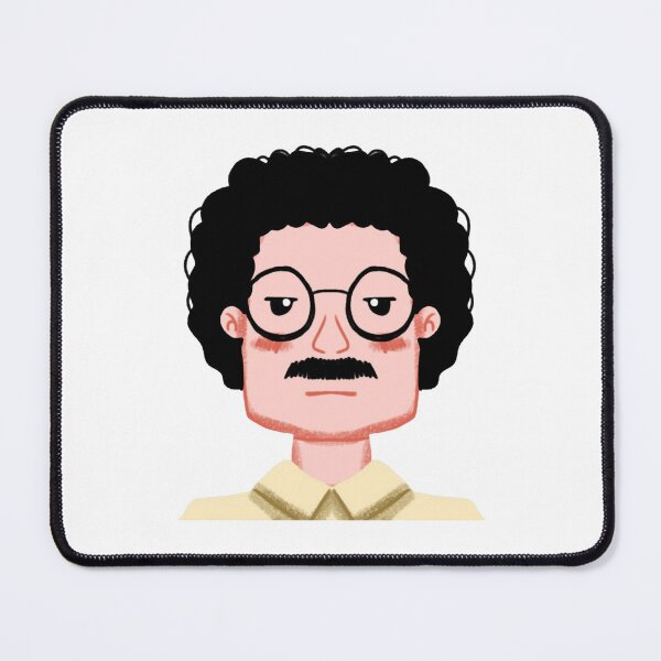 Item preview, A Man Cartoon Funny Afro Mustache Nerd Dad Graphic designed and sold by FiaARTROOMa.