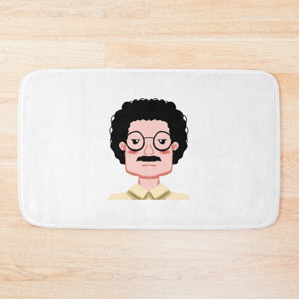 Item preview,  A Man Cartoon Funny Afro Mustache Nerd Dad Graphic designed and sold by FiaARTROOMa.