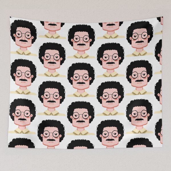 Item preview,  A Man Cartoon Funny Afro Mustache Nerd Dad Graphic designed and sold by FiaARTROOMa.