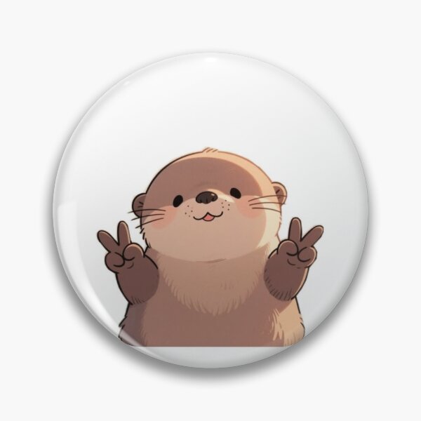 Item preview, Peaceful Otter Spreading Double Peace Vibes Artwork  designed and sold by NivyasArtistry.