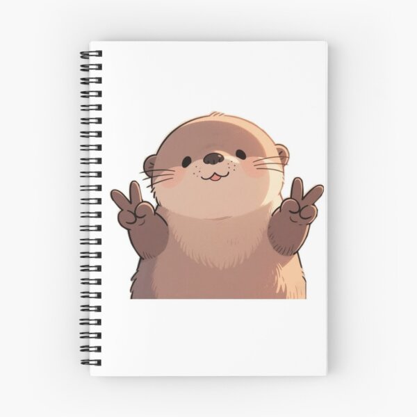 Item preview, Peaceful Otter Spreading Double Peace Vibes Artwork  designed and sold by NivyasArtistry.