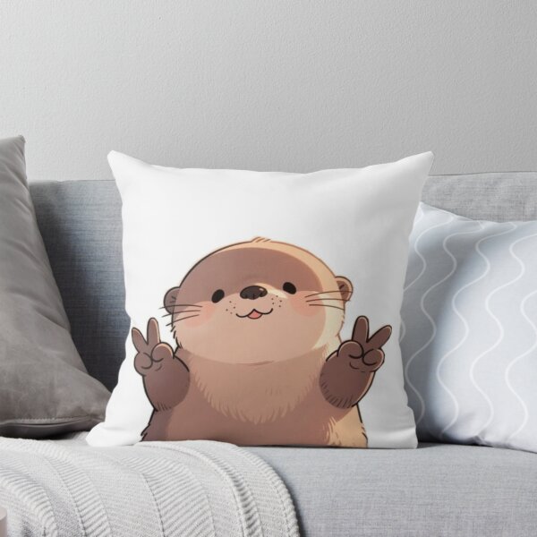 Item preview, Peaceful Otter Spreading Double Peace Vibes Artwork  designed and sold by NivyasArtistry.