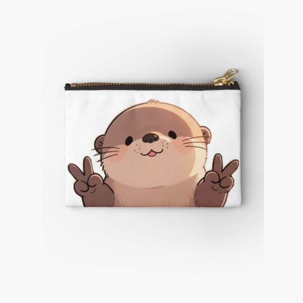 Item preview, Peaceful Otter Spreading Double Peace Vibes Artwork  designed and sold by NivyasArtistry.