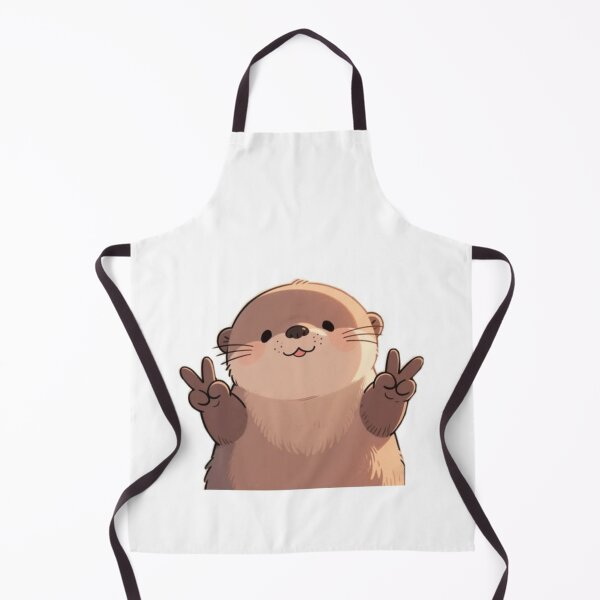 Item preview, Peaceful Otter Spreading Double Peace Vibes Artwork designed and sold by NivyasArtistry.
