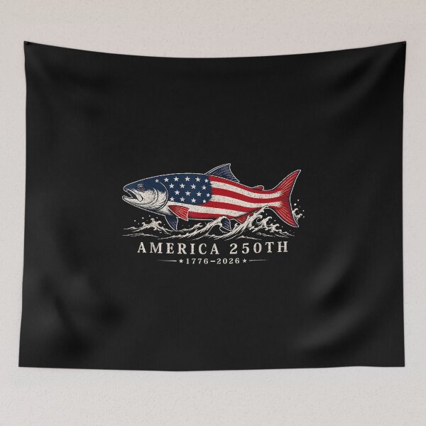 Item preview, 250 America Years 1776 2026 Fishing USA Flag 250th Birthday designed and sold by thesameperson45.