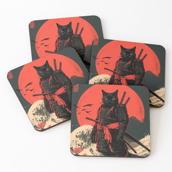 Item preview, Copy of Samurai Cat Japanese Ukiyo-e Warrior designed and sold by GrinGalore.