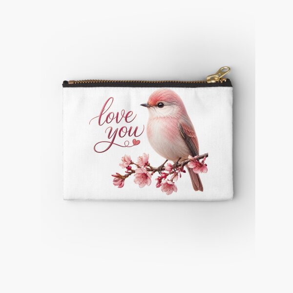 Item preview, Love You – Cute Bird with Elegant Floral Romantic Illustration | High-Resolution Digital Artwork designed and sold by Wonza22yara.