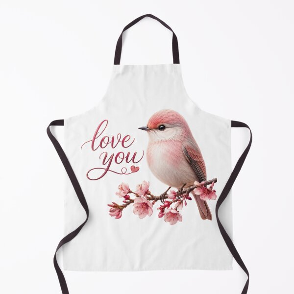 Item preview, Love You – Cute Bird with Elegant Floral Romantic Illustration | High-Resolution Digital Artwork designed and sold by Wonza22yara.
