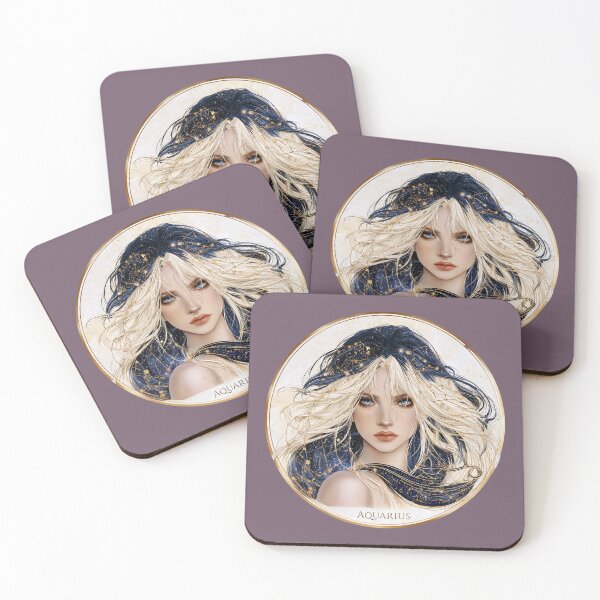 Item preview, Aquarius Zodiac Woman Astrology Celestial Water Bearer Constellation PNG designed and sold by MythicMood.