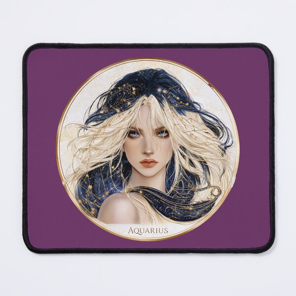 Item preview, Aquarius Zodiac Woman Astrology Celestial Water Bearer Constellation PNG designed and sold by MythicMood.