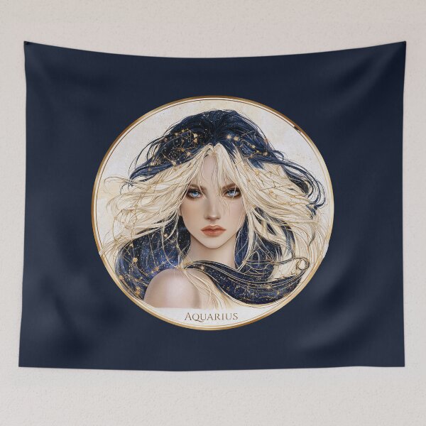 Item preview, Aquarius Zodiac Woman Astrology Celestial Water Bearer Constellation PNG designed and sold by MythicMood.