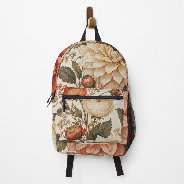 Item preview, Autumn Dahlia Bouquet – Vintage Botanical Floral Art Print – Terracotta & Cream Wall Decor designed and sold by @SHINTOSARTSTORE.