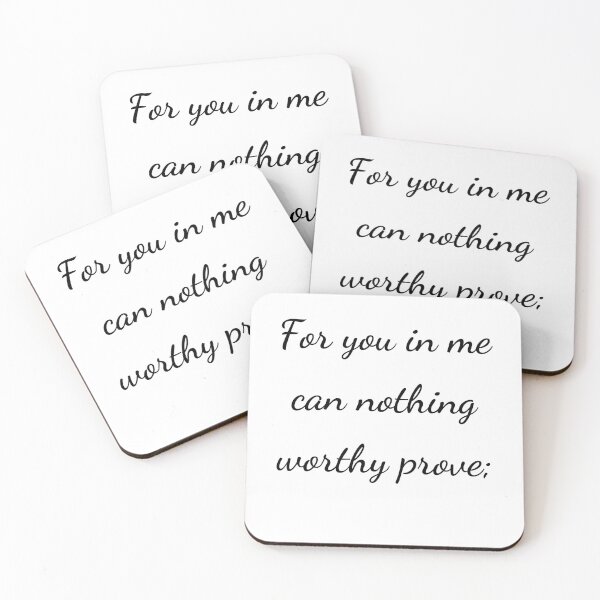 Item preview, “For you in me can nothing worthy prove;” - handwriting black designed and sold by ariksworld.