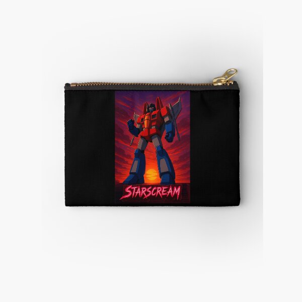 Item preview, Giant Red Blue Mecha Robot Standing Against Sunset Sky designed and sold by Toddyco.