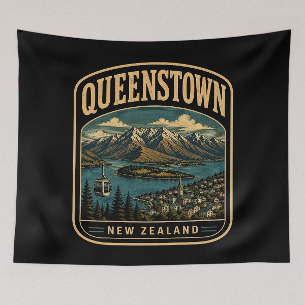 Item preview, Queenstown - New Zealand designed and sold by GoodOldVintage.