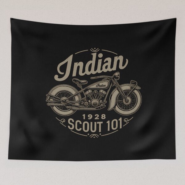 Item preview, Indian Scout 101 1928 Motorcycle Distress Fan Art designed and sold by TiaFosber.