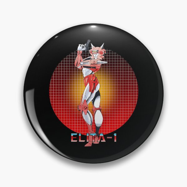 Item preview, Female Mecha Robot Holding Handgun On Red Grid Circle designed and sold by Toddyco.