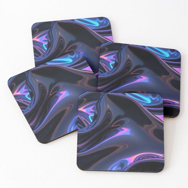 Item preview, Iridescent Liquid Chrome Glossy Metallic Waves designed and sold by LYAN-STORE.